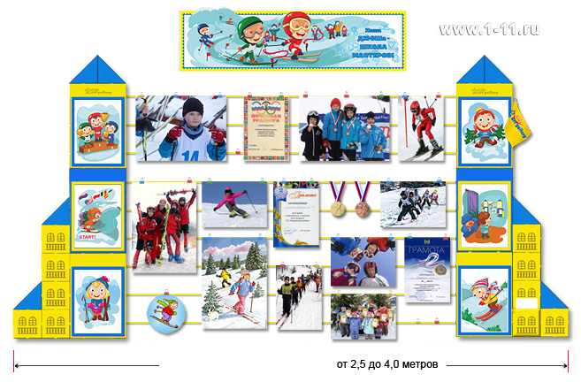 Информационный стенд для спортзала в школе и детском саду